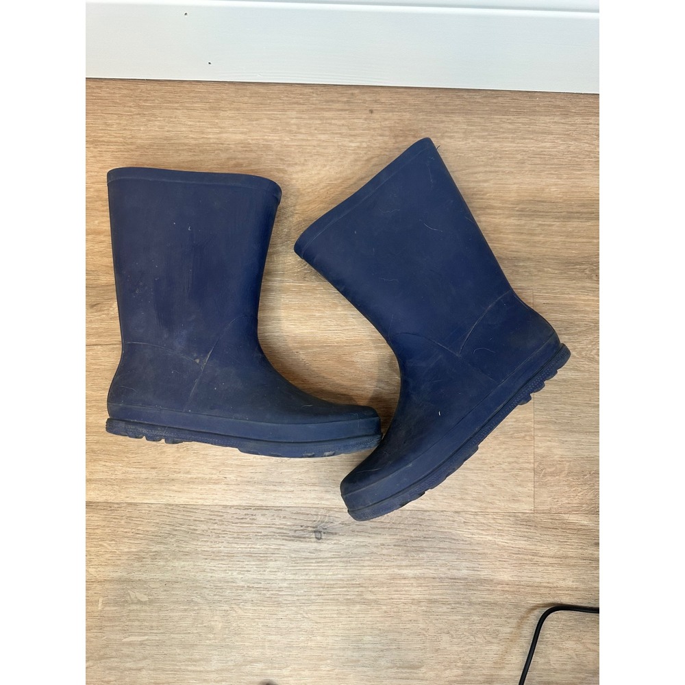 Target Rain Boots Kids Size 13 Navy Blue Waterproof Rubber Puddle Jumpers Spring
